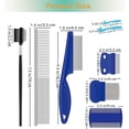 thumbnail image 2 of czcpp-Pet Grooming Comb Kit, Tear Stain Remover Brush, Undercoat Rake for Dogs & Cats, Dematting Tool for Long Haired Dogs Kittens Puppies, Flea Comb for Removal Dandruff Tangles Knots, Shedding Hair, 2 of 4