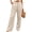 Yellow women striped wide leg pants a1, variant on Cagogo Women Striped Wide Leg Pants High Waisted Flowy Loose Cotton Linen Casual Long Trousers Beach Work Lounge Summer Clothes, Green 2XL