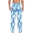 thumbnail image 4 of IAUYY 95% Cotton Mens Pajama Pants Breathable and Sweat-Absorbent Two Side Pockets Sleepwear Bottom Pants Elastic Waistband Easy to put on and Take Off Watercolor Triangular Composition, 4 of 7