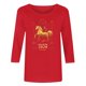 thumbnail image 5 of TaTaai Ladies 2026 New Year Graphic Print 3/4 Sleeve Blouse Round Neck Casual Top Holiday Celebration Festive Party Attire Gift, 5 of 5