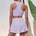 thumbnail image 4 of WOYY Girls Athletic Outfits Summer Solid Cropped Tank Top Skort Set, Sizes L, 4 of 8
