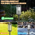 thumbnail image 5 of 10 Pack Solar Lights for Outside Walkway Pathway Yard Garden Lawn Outdoor Waterproof Decorative Contemporary Landscape Lighting. (Cool White, 10), 5 of 7