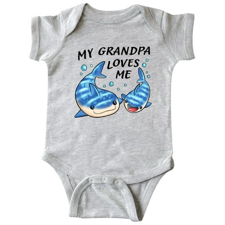 

Inktastic My Grandpa Loves Me- whale shark Gift Baby Boy or Baby Girl Bodysuit