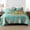 Green, Yellow, variant on Lakeforest Cotton Retro Bedspread Quilt Sets King Size, 3-Piece Floral Bedding Coverlet for All Season