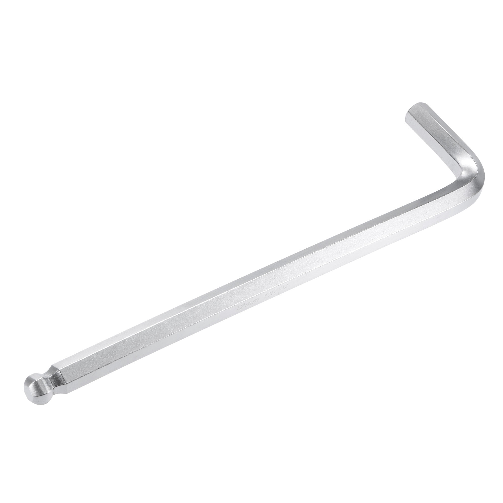 Unique Bargains Ball End Hex Key Wrench L Shaped Long Arm CR-V Silver 9.84"