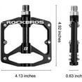 thumbnail image 3 of Rockbros Aluminum Alloy Mountain Bike Flat Pedals,9/16" Carbon Fiber Sealed Bearing 2 Pair, 3 of 7