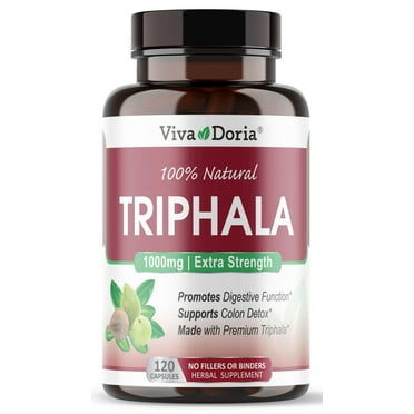 Viva Doria Triphala Herbal Supplement, 1000mg, 120 Veggie Capsules