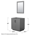 thumbnail image 4 of Wyndham Collection Miranda 30" No Sink Wood Single Bathroom Vanity in Gray/Black, 4 of 5