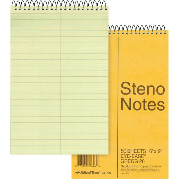 Rediform, RED36746, Eye-ease Steno Notebook, 1 Each