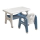 thumbnail image 3 of Juego de Mesa y Silla de Dibujo para niños, Juego de Escritorio y Silla para niños, fácil de Limpiar, Funcional, con Compartimento de Almacenamiento, Azul grisáceo, 3 of 8