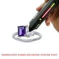 thumbnail image 7 of 1.70 CT 7X5MM Emerald Shape Natural Amethyst & 8X5MM Pear Cut Lab Created Moissanite Diamond Toi Et Moi 2-Stone Engagement Ring For Women In 14K White Gold Over Sterling Silver (1.70 Cttw)-12, 7 of 7