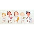 thumbnail image 2 of Sonheim, Carla 24x13 White Modern Wood Framed Museum Art Print Titled - Girls with Pets, 2 of 4