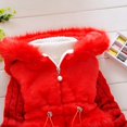thumbnail image 3 of GYRATEDREAM Toddler Baby Girls Winter Fleece Coat Hooded Snowsuit Thicken Warm Jacket Outwear Overcoat, 3 of 6