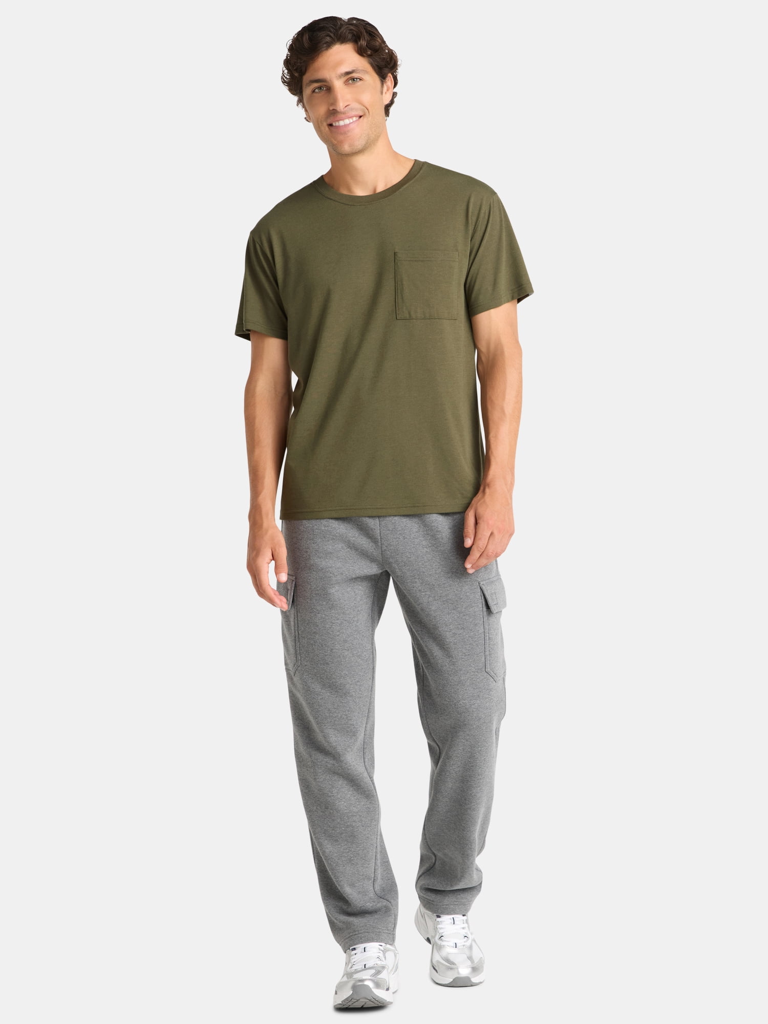 Athletic Works Men’s Tri-Blend Pocket Tee, Sizes XS-4XL