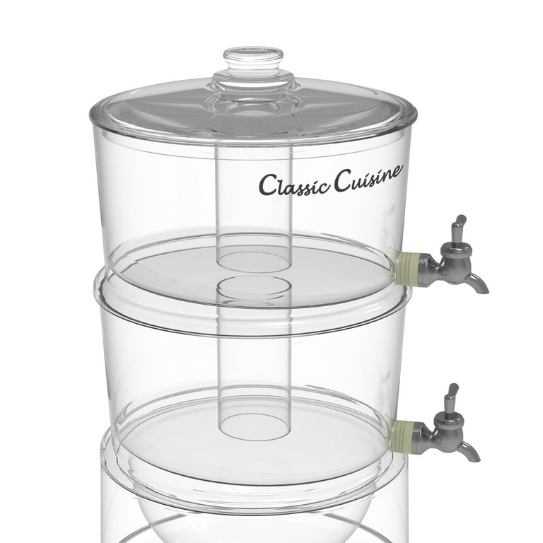 Our Table™ 2-Gallon Double Beverage Dispenser with Stand, 1 ct