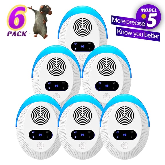 Ultrasonic Pest Repeller 6 Pack, Roach Killer, Ultrasonic Frequency Conversion Pest Control Mosquito Repellent Indoor Home, Office for Roaches Spiders Flies Mosquitoes bat Fleas Rodents