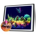 thumbnail image 1 of Cuadros Decorativos 5D DIY diamante pintura gato colorido Animal completo redondo taladro mosaico imagen Kits Tmvgtek embutido en tela, 1 of 9