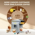 thumbnail image 4 of 4 In 1 Single Server Coffee Maker, Mini Coffee Machine for Nespresso Original/K cups/Dolce Gusto Original/Ground Coffee, 19 Bar Espresso Machine Fit for Home Office, Grey, 4 of 7