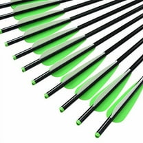 NIKA ARCHERY Crossbow Bolts Aluminum Arrows 16 18 20 22 inch Moon Nock for Outdoor Hunting Pack of 12