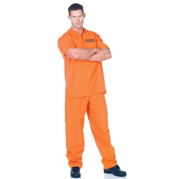 Costume Underwraps para hombre, talla grande, para delincuentes públicos, color naranja