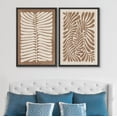thumbnail image 3 of IDEA4WALL Framed Canvas Print Wall Art Set Abstract Retro Forest Leaf Collage Retro Art Nature Wilderness Fine Art Vintage Botanical Decor for Living Room, Bedroom, Office - Black 24"x36"x2, 3 of 5