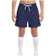 thumbnail image 4 of Mnyotv Boys Athletic Shorts with Pockets Drawstring Elastic Waist Wide Leg Shorts Summer Clothes Size 11-12 Years, 4 of 6