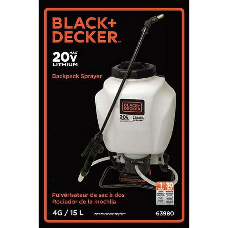 Chapin 4 Gallon - 20V Lithium - Black And Decker Battery Backpack Sprayer -  Model 63980
