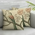 thumbnail image 3 of Vintage Bird Floral Pillow Covers Inch Set of  Pink Green Yellow Flower Leaves Decorative Throw Pillows For Couch Chinoiserie Cases Farmhouse Home Decor Sofa Bed Porch Outdoor, 3 of 5