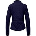 thumbnail image 3 of J. METHOD Women’s Lightweight Quilted Jacket Long Sleeve Full Zip Up Casual Stand Collar Coat Outerwear with Pockets NEWJ22 Navy L, 3 of 6