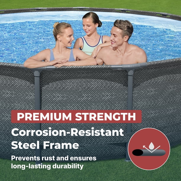 Coleman Power Steel 16 ft x 42 in. Above Ground Round Pool Set for