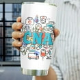thumbnail image 4 of CNA Tumbler 20 Oz with Lid, Nurse Tumbler Isulated Stainless Steel, CNA Week Gifts Coffee Mug, Nurse Gifts for Women Coffee, CAN Nurse Stationary Wild Flower, 4 of 6