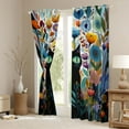 thumbnail image 3 of jejeloiu Cute Animal Cat Black Out Curtains,Kawaii Rustic Flowers Curtains Pack of 2 (42x63 Each),Watercolor Floral Blossom Bedroom Curtains For Teens,Beathable Home Decor, 3 of 6