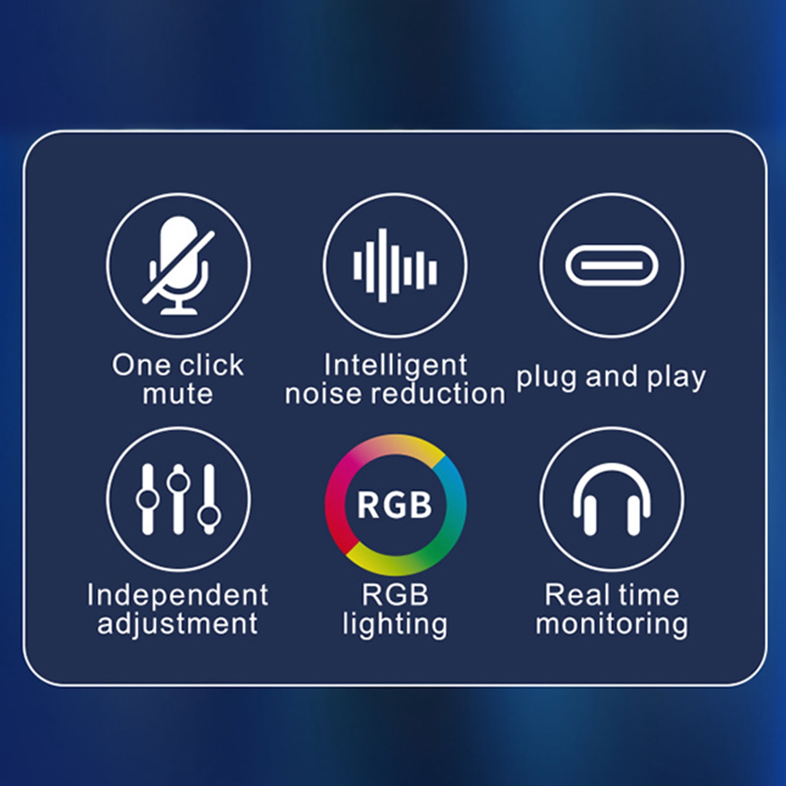 USB Condenser Microphone USB Condenser Dynamic Microphone with Multifunctional Controls Studio Audio Clarity RGB Lighting for Streaming Gaming