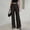 Black, variant on Women's Satin Pants Dressy High Waisted Wide Leg Palazzo Pants Casual Silky Satin Trousers Business Work Outfits M