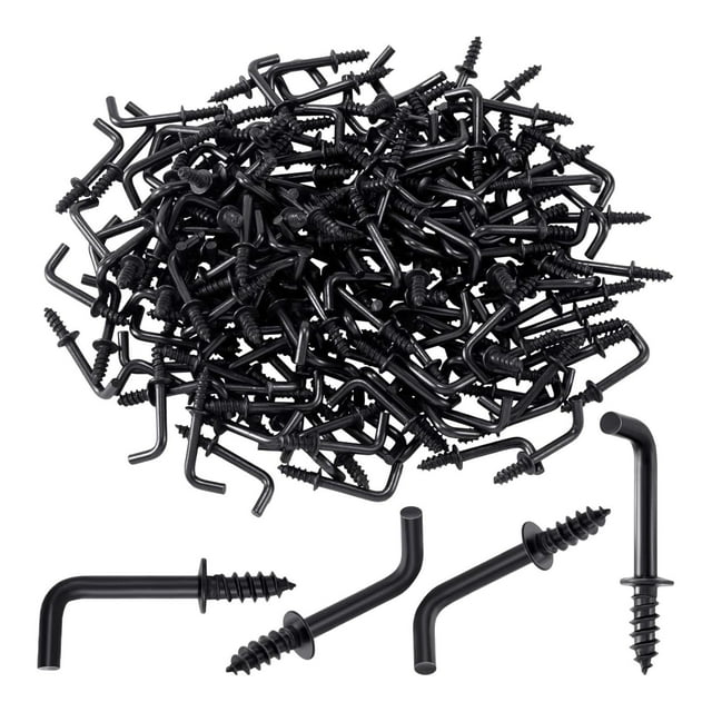 jinwen 100 Pcs Crochets à Vis en Forme de L Mini à Angle Droit Crochets Multifonctionnels pour Médailles M3.4x40mm