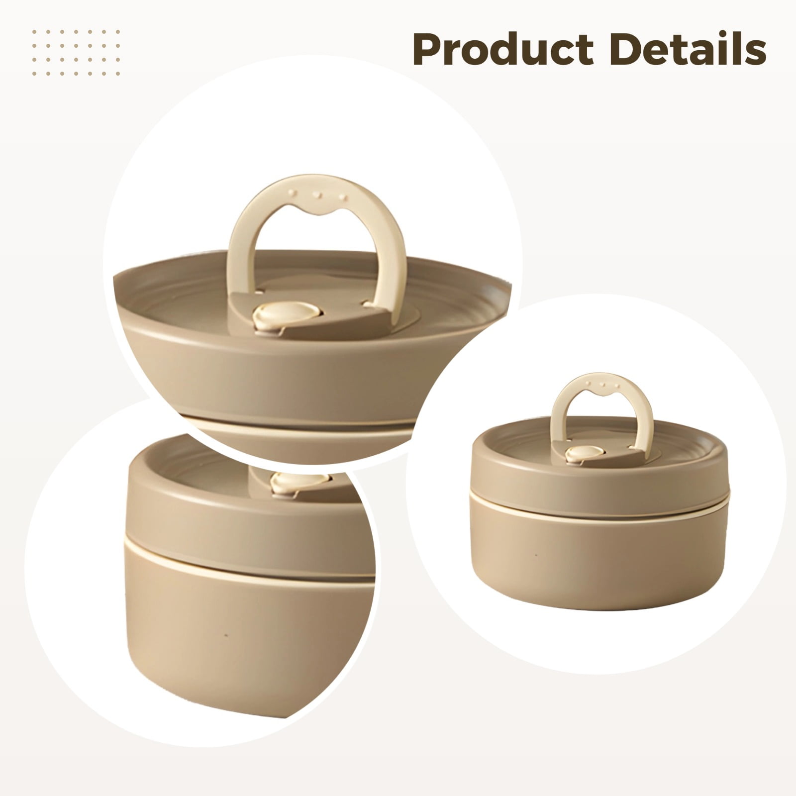 3 Pcs Stainless Steel Lunch Container Set,Portable Insulated Lunch Bag,Stackable Bento Box with Wheat Cutlery Kit,Leakproof Hot Food Lunch Containers for Work Picnic(Brown)
