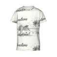 thumbnail image 4 of Wukai Summer Vacation Scene With Camping Van Youth Unisex Short Sleeve T-Shirt for Boys, Girls, Teens, and Kids-Large, 4 of 7