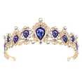 thumbnail image 1 of Couronne Baroque Vintage en Alliage Coiffe Rétro Couronne en Strass Accessoire de Cheveux de Mariage, 1 of 8