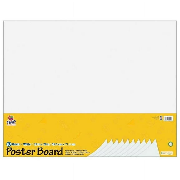 White Poster Board, 22 x 28 in. - 10 Sheets - Pack of 3