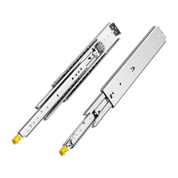Drawer Slides 18-60 Inch Heavy Duty, Full Extension Ball Bearing Slides - 500lbs Capacity, Double Lock, 3-Fold Slides for Cabinets, Shelves, RV
