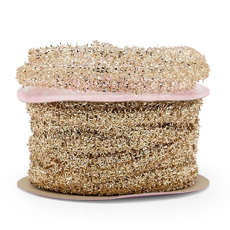 1/4" X 25 Yards Gold Metallic Mini Tinsel Cord by Paper Mart Walmart