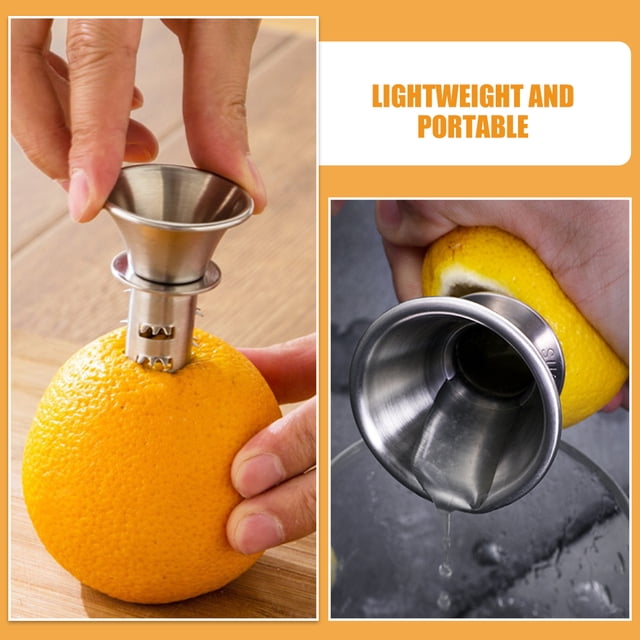 unbranded 2Ud Exprimidor Manual De Acero Inoxidable Con Boquilla Para Jugo Directo Ideal Para Casa Y Tiendas