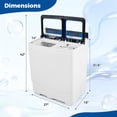thumbnail image 3 of Costway Machine à Laver Portable avec Laveuse de 18 Lb, Combo Essoreuse de 8 Lb, Laveuse à Double Cuve, Bleu et Blanc, 3 of 10