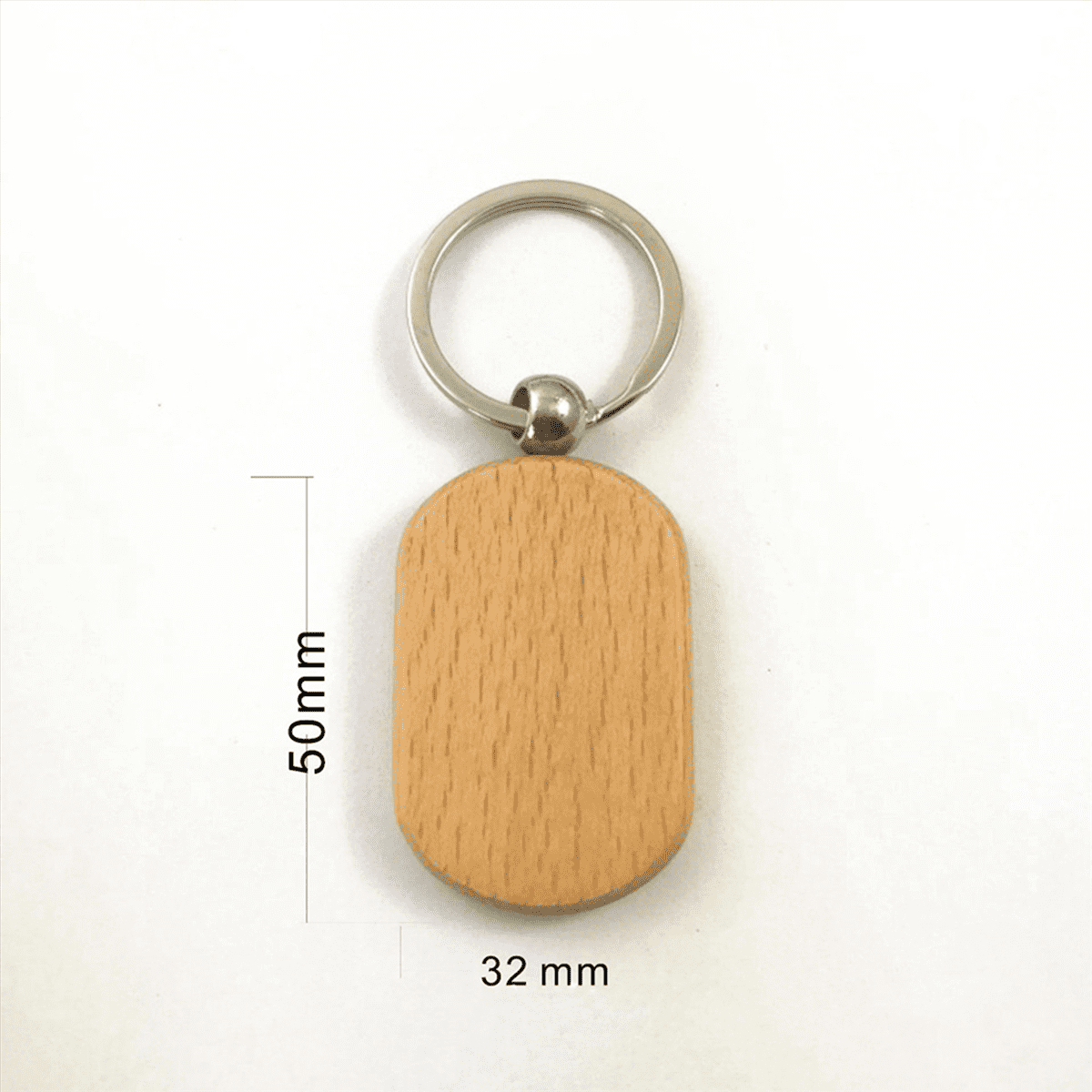 330PCS Wood Keychain Blanks, Unfinished Wood Key Tag, Wood Engraving Blanks Key Chain for DIY Crafts-Rounded Square