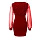 thumbnail image 3 of Vestido corto de fiesta con lentejuelas para mujer - Por encima de la rodilla, cuello en V, poliéster, cóctel/discoteca - S-XXL, 3 of 3