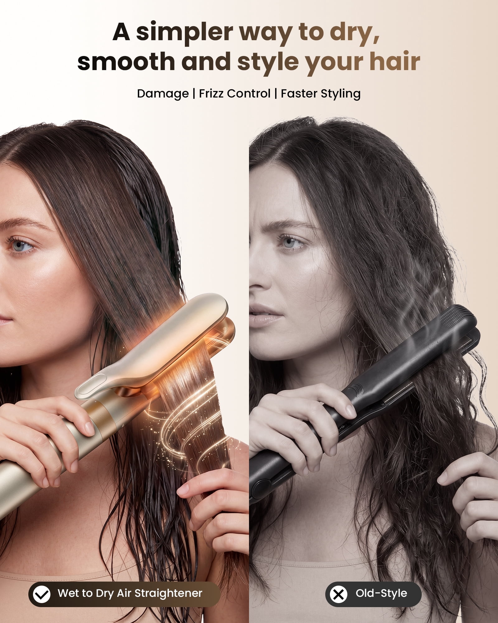 6-in-1 Hot Air Styler, Hair Dryer & Multi-Hair Styler with Auto-Curler, Straightener, Volumizing Brushes, Frizz-Free Hair Tool for Curling, Straightening, Smoothing & Adding Volume, No Heat Damage