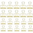 thumbnail image 1 of 20 Pieces Gold Premium Wire Binder Clips, Assorted Sizes Stainless Steel Office Clips (10 Medium + 10 Small), Gold, 1 of 4