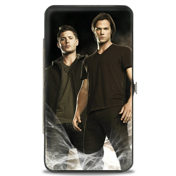 Supernatural Wallet, Hinged, Dean Sam Standing Pose Supernatural Join The Hunt, Vegan Leather