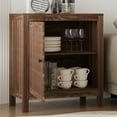 thumbnail image 3 of BARNUT Sideboard Buffet Cabinet with Storage,Farmhouse Wooden Buffet Table with Adjustable and Removable Shelf,Espresso, 3 of 6