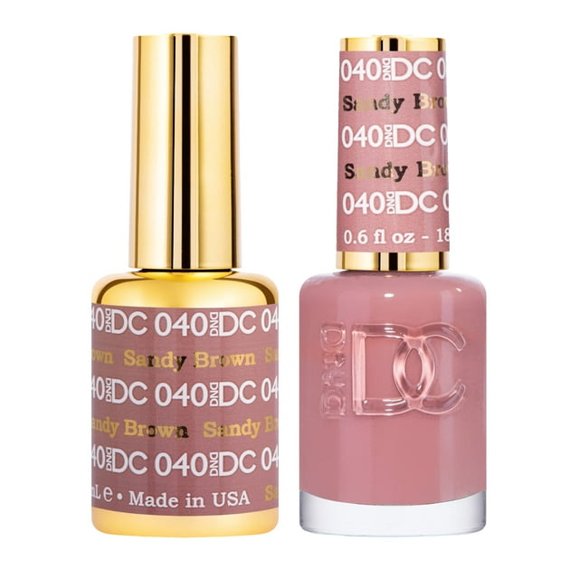 Set de esmaltes de uñas DND, esmalte de gel y esmalte de uñas, color marrón arenoso